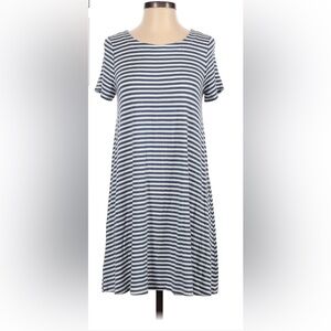 Ann Taylor Loft Jersey Swing Dress in Blue / White stripe